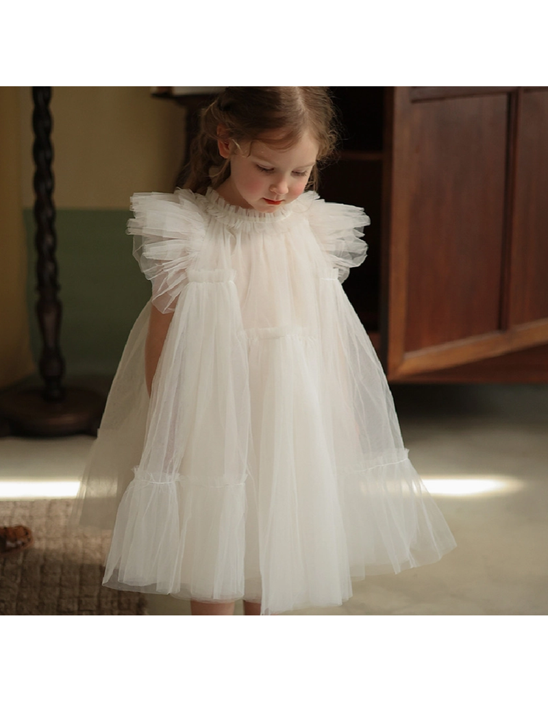 Annie & Charles Feestelijke tulle jurk - wit