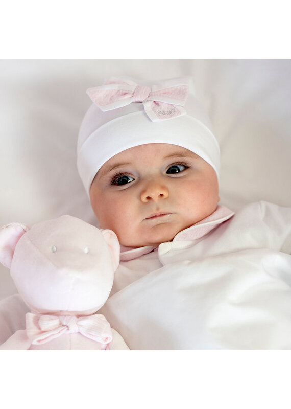 First First - newborn muts XL strik - White pink