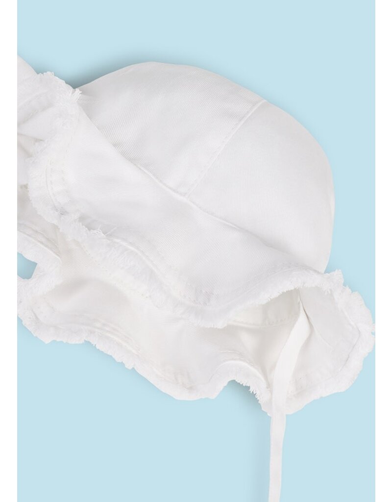 mayoral Zonnehoed  met strik - wit