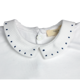 Baby Gi Body short sleeve with piqué collar NAVY spots