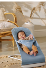 Baby Bjorn Wipstoel Bliss lichtgrijs frame geweven - kroonblad-blauw