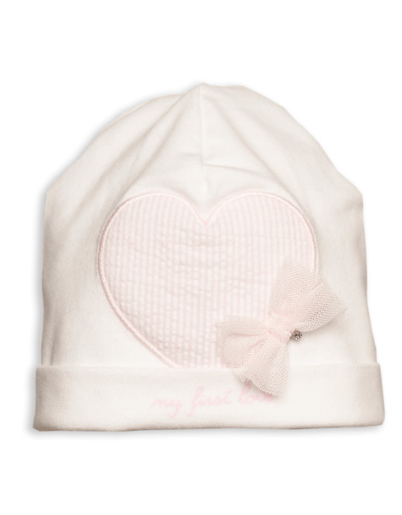 First First Girls pink bonnet xl hart my first love