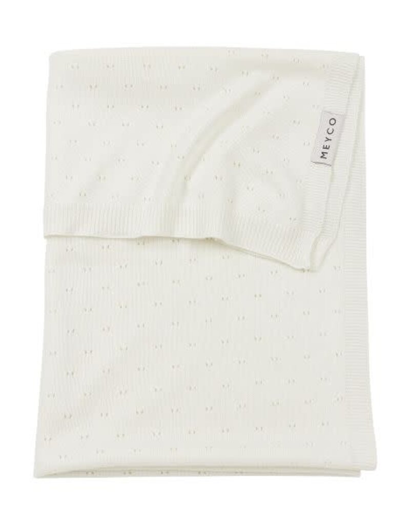 Wiegdeken - Bamboe Ajour  off white - 75x100cm