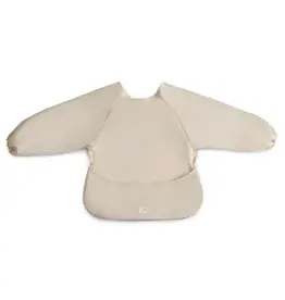 Mushie Mushie - Long sleeve Bib - Fog (ecru)