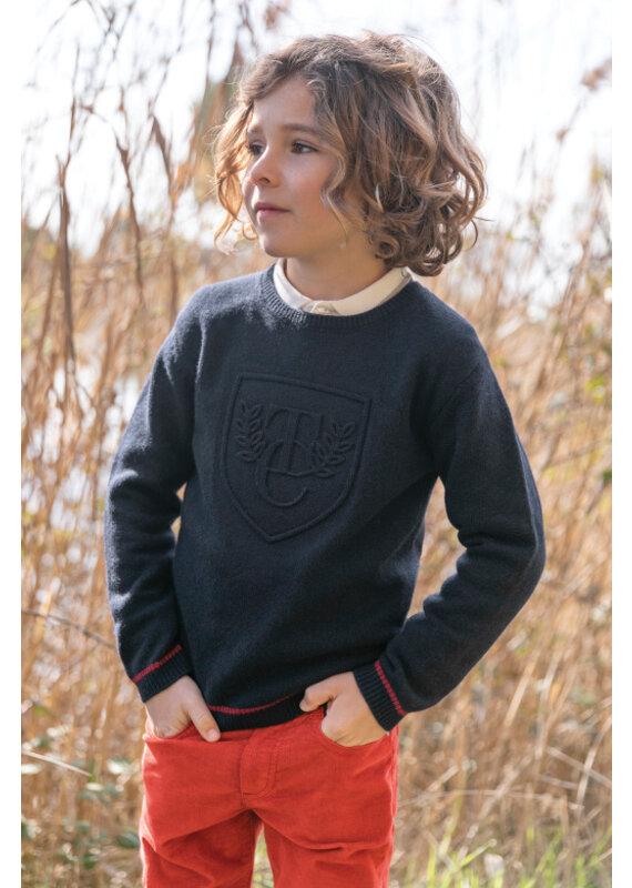 Tartine & Chocolat Tartine et Chocolat - klassiek trui blauw