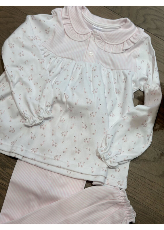 Babidu Pyjama girl - roze streep