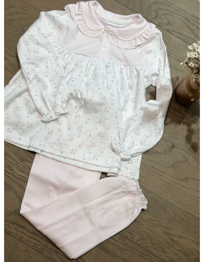 Babidu Pyjama girl - roze streep