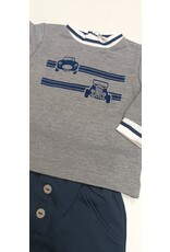 Lalalu-set sweatshirt en broek-grijs/blauw