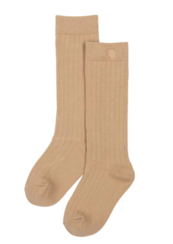 Natini Natini-kniekousen-ribbed- beige