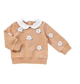 Natini Natini-sweater Flora-dark beige