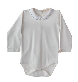 Baby Gi Baby Gi- body- kraagje- wit/donkerblauw