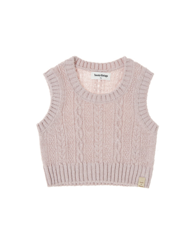 Tocoto Vintage - Debardeur oud roze-aubergine