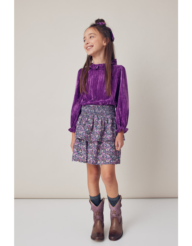 Tocoto Vintage - Blouse velvet Lila