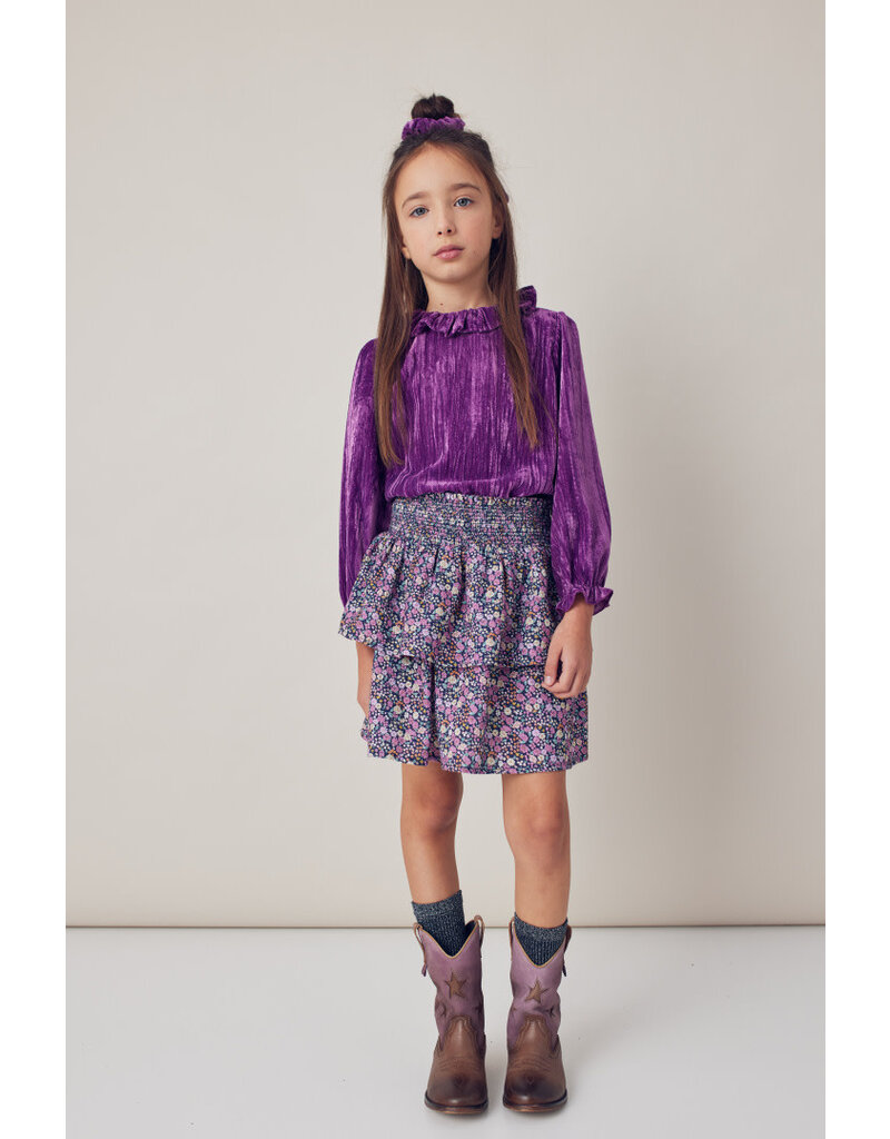 Tocoto Vintage - Blouse velvet Lila
