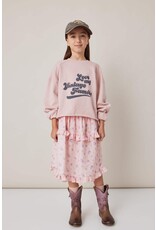 Tocoto Vintage - Trui 'love my vintage family' roze/grijs