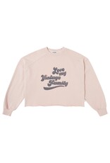 Tocoto Vintage - Trui 'love my vintage family' roze/grijs