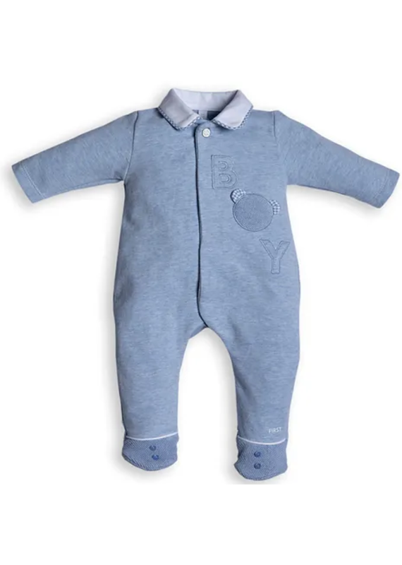 First First-rompersuit BOY azzuro