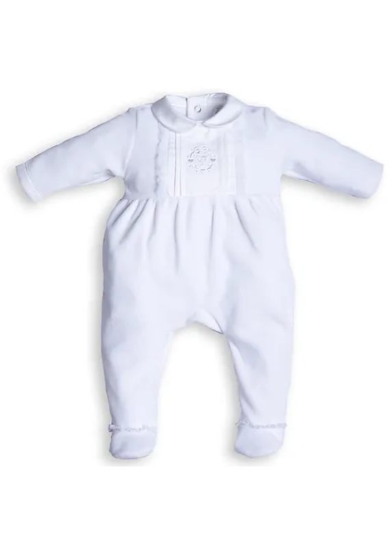 First First-rompersuit Velvet-tulle-white