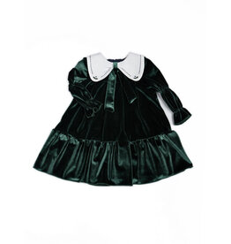 Barcellino Barcellino-jurk velvet-groen