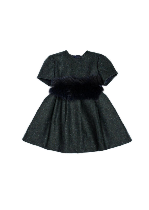 Barcellino Barcellino-jurk met riem-groen