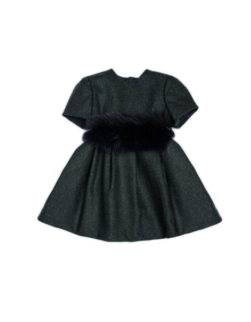 Barcellino Barcellino-jurk met riem-groen