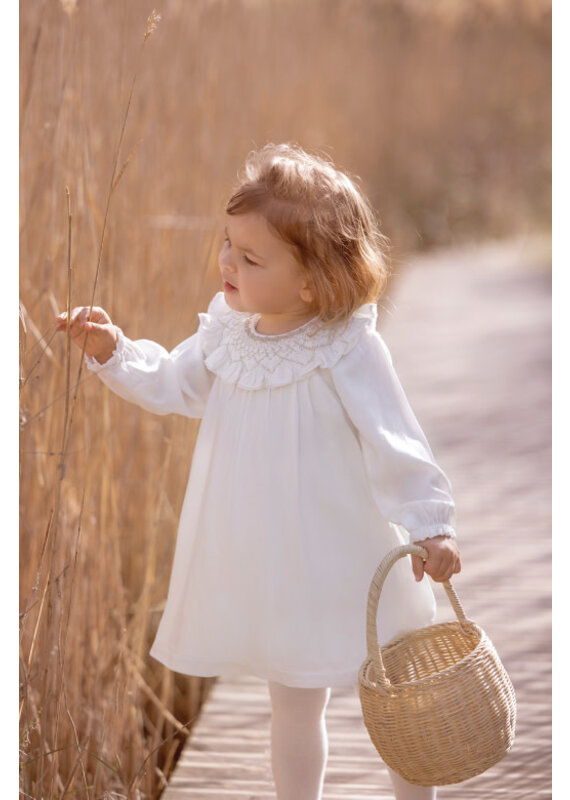 Tartine & Chocolat Tartine et Chocolat - Ceremonie jurk ecru/goud