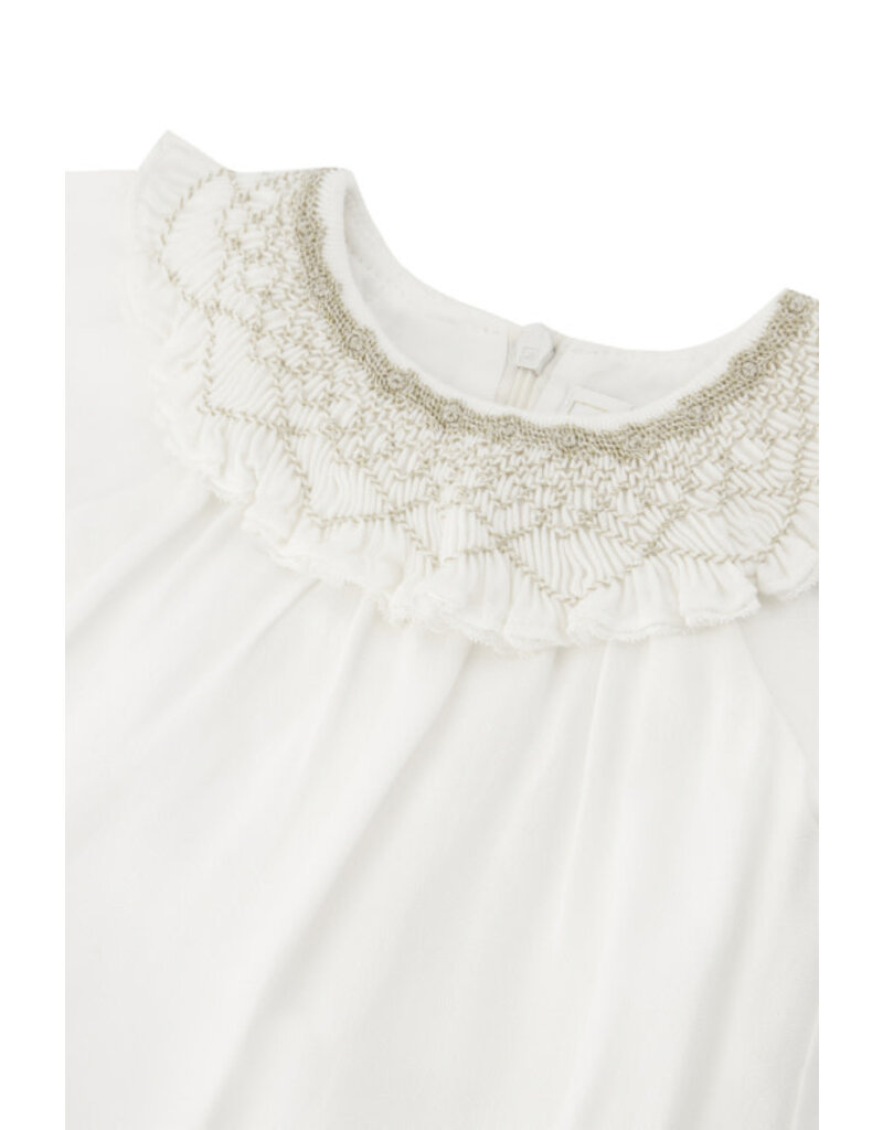 Tartine & Chocolat Tartine et Chocolat - Ceremonie jurk ecru/goud