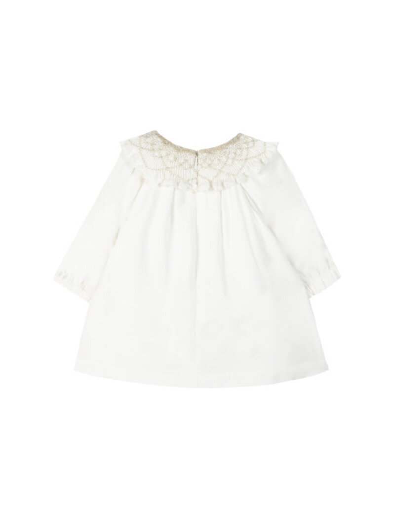 Tartine & Chocolat Tartine et Chocolat - Ceremonie jurk ecru/goud