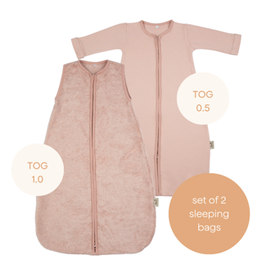 Timboo Timboo - slaapzak 4 seizoenen (70cm) - misty rose