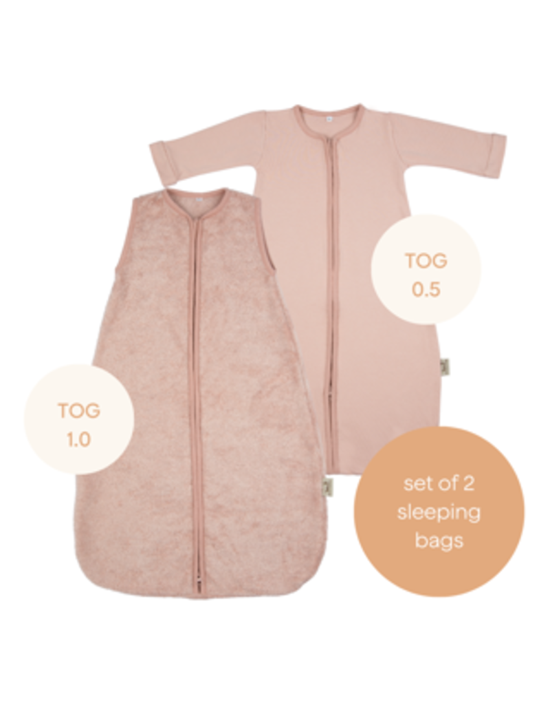 Timboo Timboo - slaapzak 4 seizoenen (70cm) - misty rose