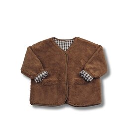 Two You Label Two You Label - Omkeerbare teddy jas donker bruin