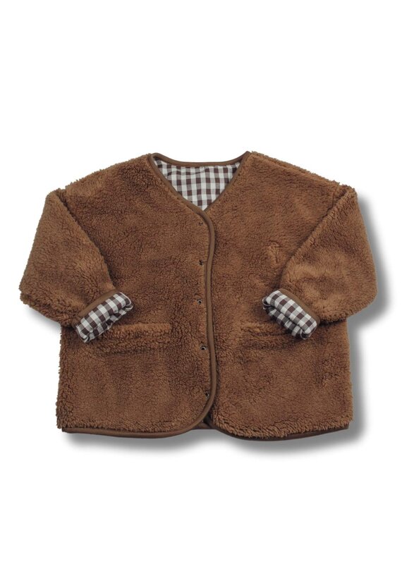 Two You Label Two You Label - Omkeerbare teddy jas donker bruin