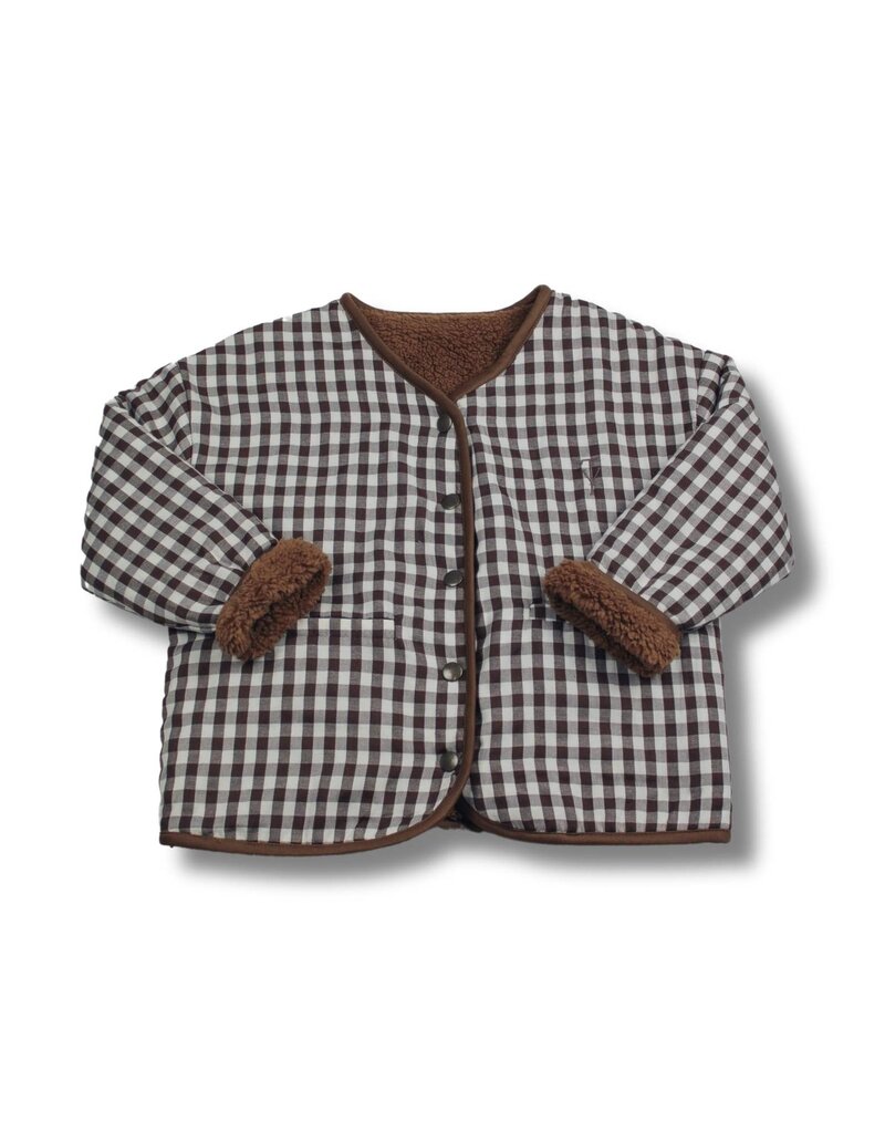 Two You Label Two You Label - Omkeerbare teddy jas donker bruin