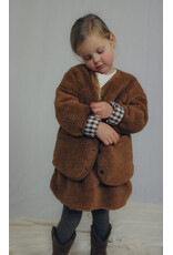 Two You Label Two You Label - Omkeerbare teddy jas donker bruin