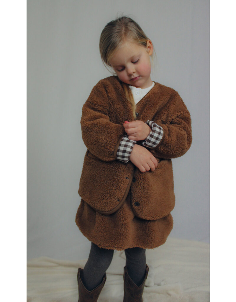 Two You Label Two You Label - Omkeerbare teddy jumper jas