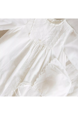 Tartine & Chocolat Tartine et Chocolat -  doopkleed (lang) met muts - ecru T1