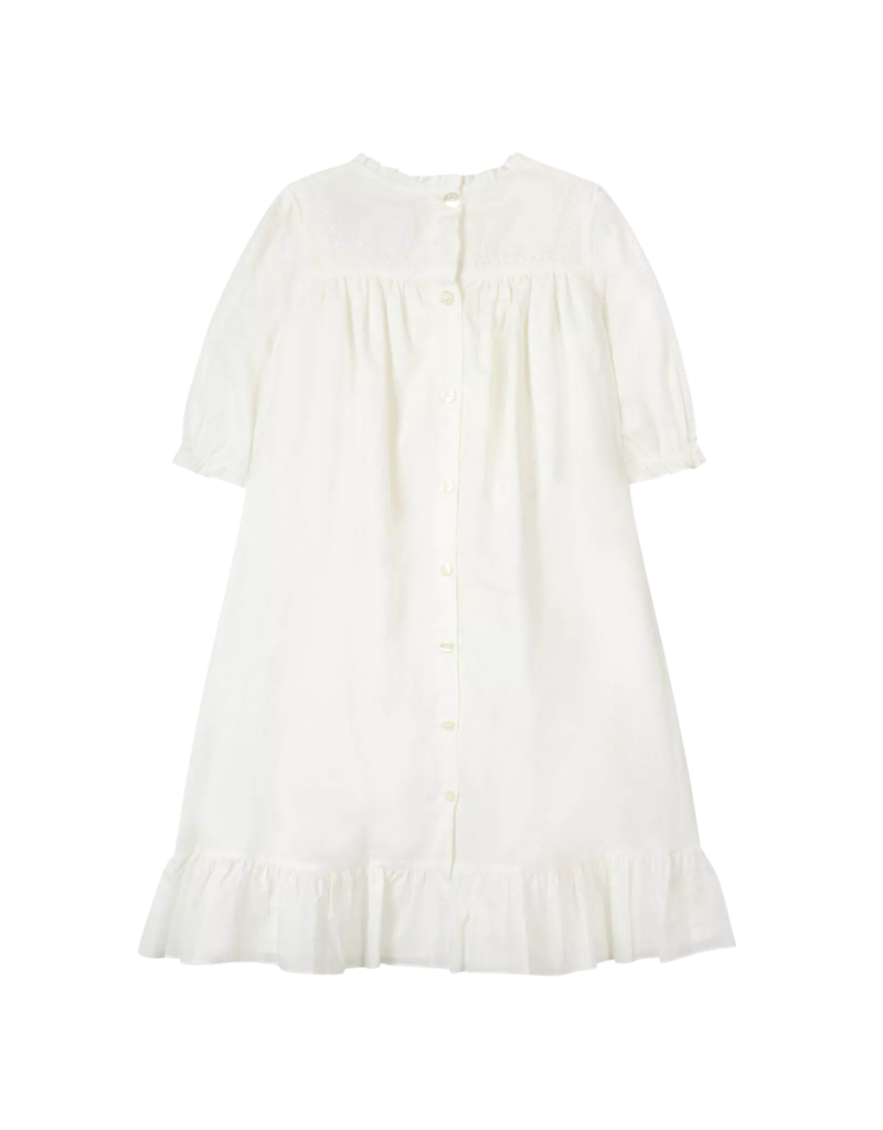 Tartine & Chocolat T&C doopkleed (lang) met muts - ecru T2