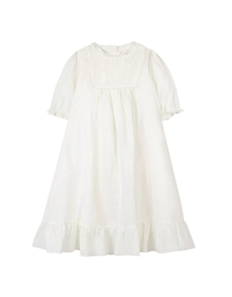 Tartine & Chocolat T&C doopkleed (lang) met muts - ecru T2