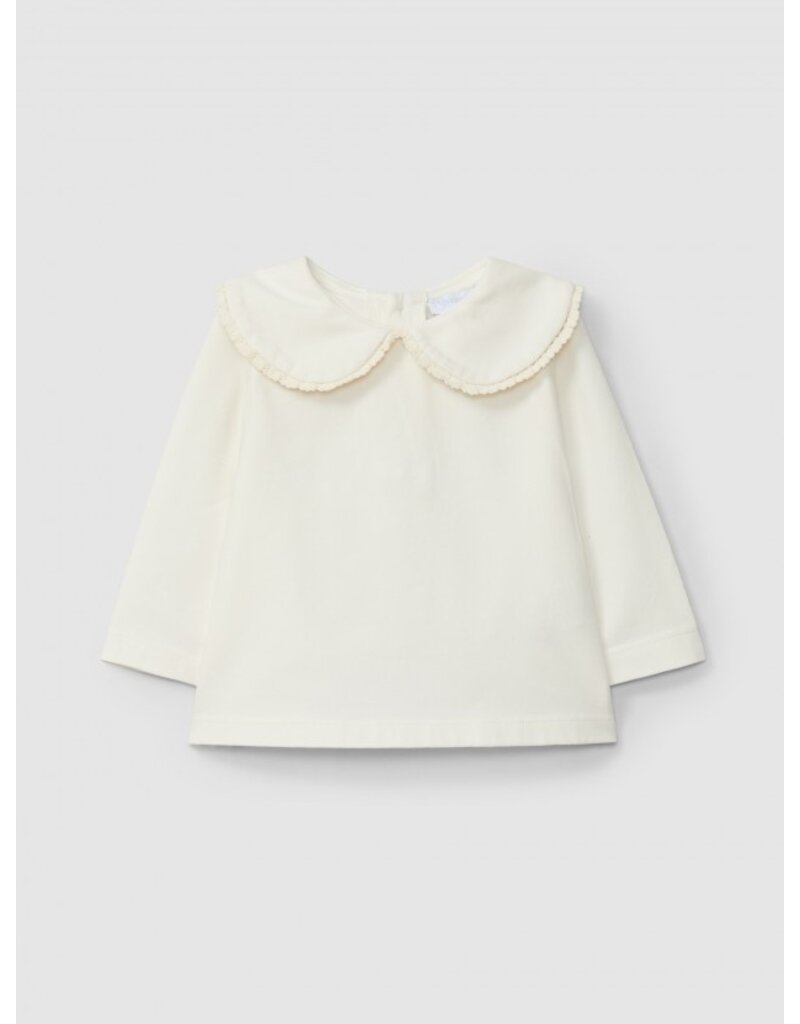 Laranjinha Bloesje lange mouw- kraagje- off white