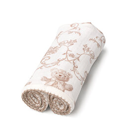 First First Tetradoek 70/70 wit/beige replay print