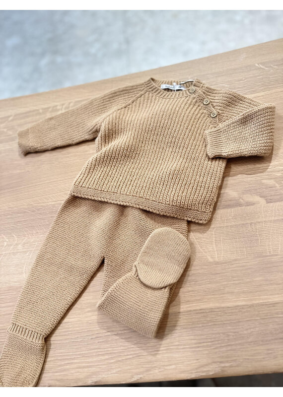 Babidu Gebreid setje jongen-camel