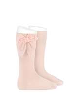 Condor Kniekousjes condor - Nude met strik in velvet 4