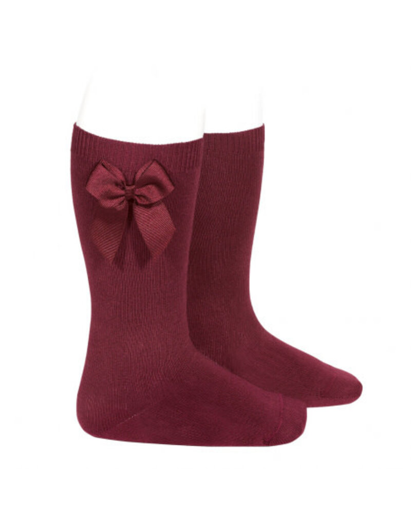 Condor Condor - kniekousjes satijnen strik - Granata 575