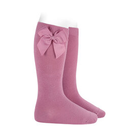 Condor Condor - kniekousjes satijnen strik - 670 donker roze