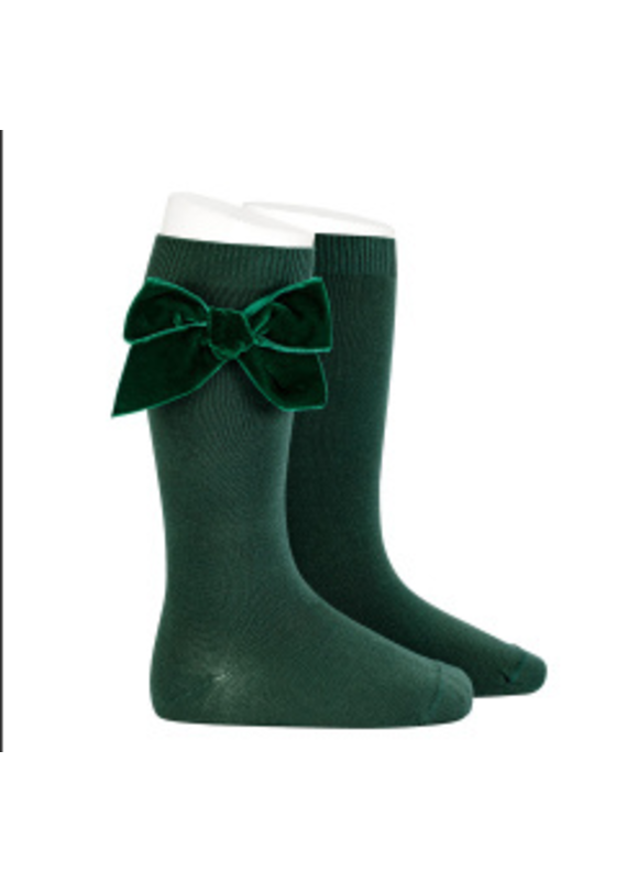 Kniekousjes condor - groen met strik in velvet