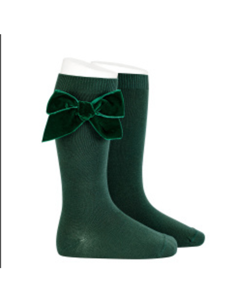 Kniekousjes condor - groen met strik in velvet