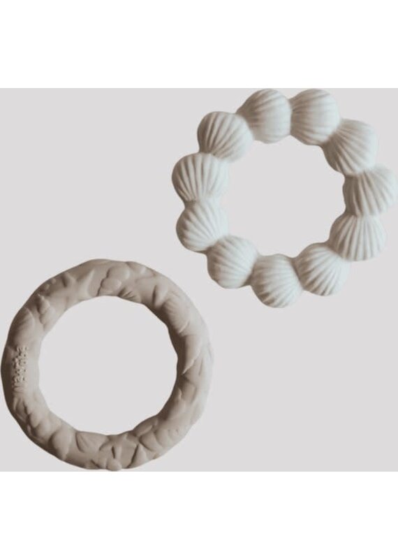 Natruba Teether set-ocean and shell- 2 ringen