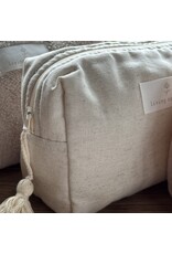 living nature Toilettas Claire - mix beige katoenen linnen