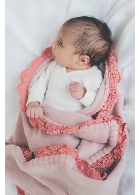 Yaarn Yaarn handmade - Fleece 70x100cm oud roze/blush