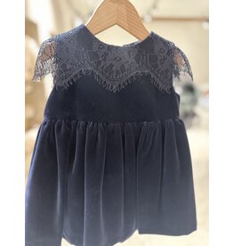 Patachou Patachou - Velours feestjurk - Marine